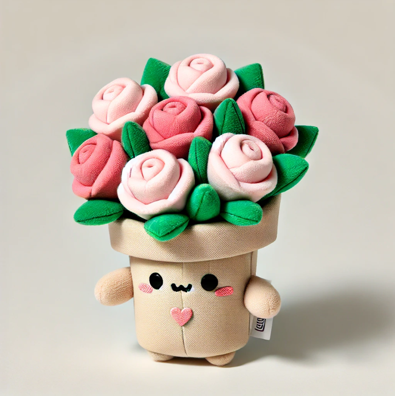 Bouquet de rose en Peluche