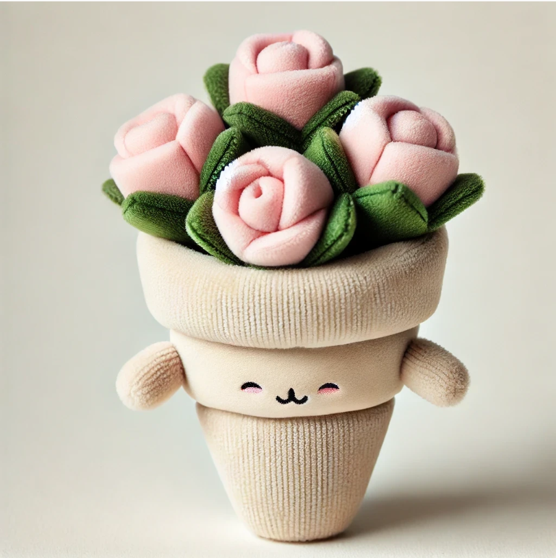 Bouquet de rose en Peluche